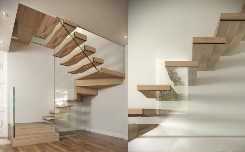 Siller Treppen Консольная лестница из дерева и стекла Wave sun-id-1447007 - Вид №1