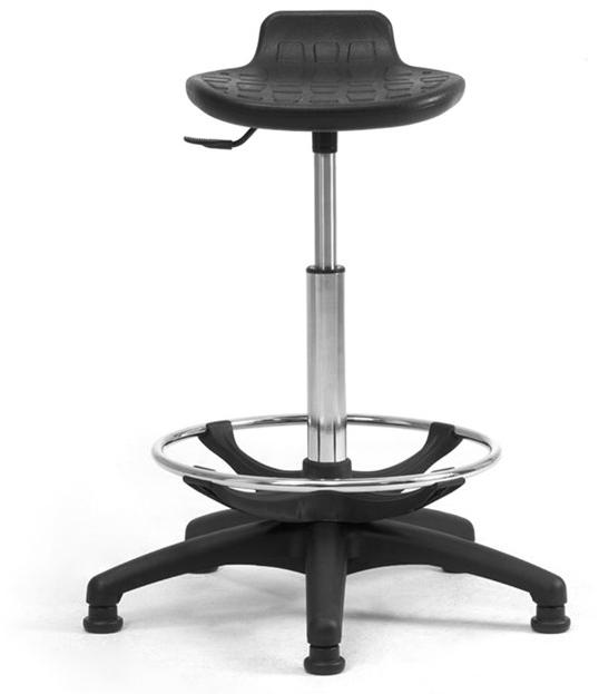 Leyform Регулируемый по высоте офисный стул из полиуретана с подставкой для ног  0800pu  - Вид №1