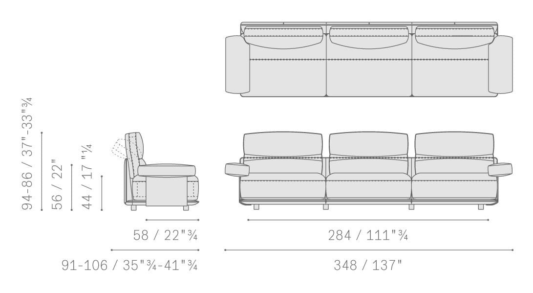 Кожаный модульный диван Poltrona Frau коллекция - диваны и кресла ARCH-00076677 - Вид №6