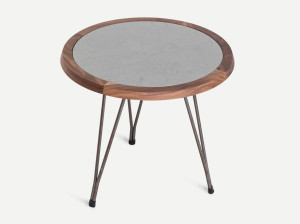 Круглый стальной журнальный столик с порошковым покрытием