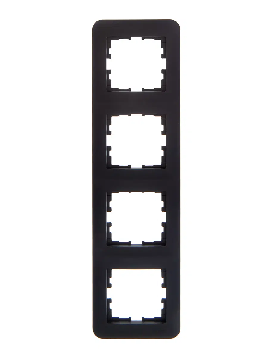 ASTI Рамка 4-ая вертикальная б/вст чёрный бархат LEZARD 7081-4200-154