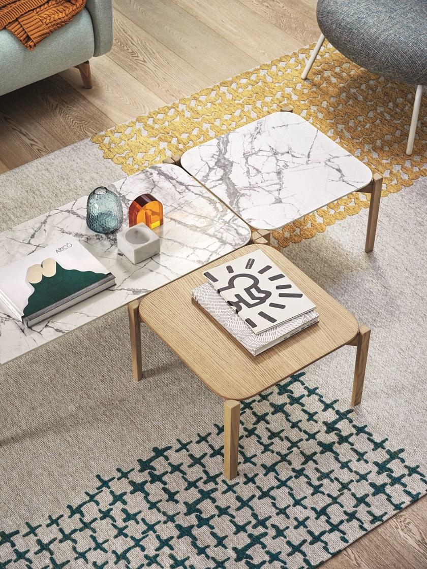 Calligaris Прямоугольный журнальный столик из керамики с эффектом мрамора Palette Cs5129-r - Вид №5