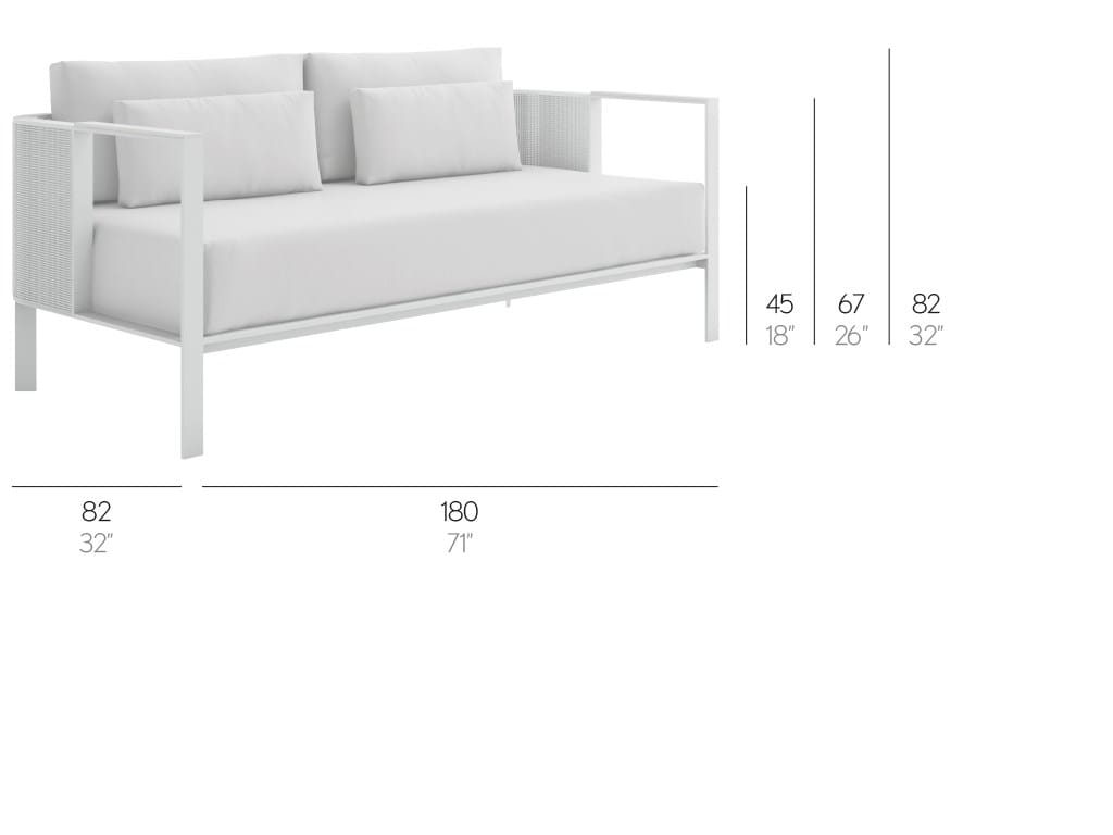 Термокрытый алюминиевый диван GANDIABLASCO Solanas ARCH-00136080 - Вид №4