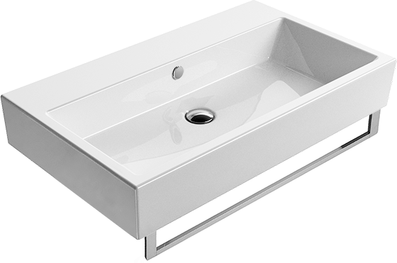 8922111 Подвесная раковина настенная овальная GSI ceramica Kube белая - Вид №1