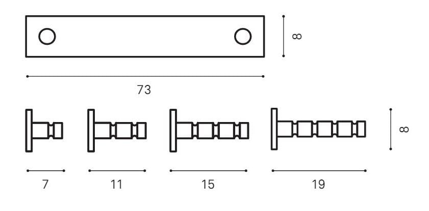 Алюминиевый настенный крючок с порошковым покрытием Cascando Hangon ARCH-00044832 - Вид №1