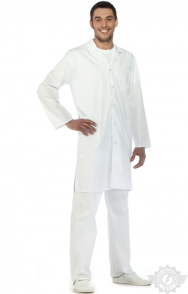 66245 Халат "Сервис" мужской белый  Медицинская одежда  размер 48-50/170-176 Спецодежда  - Вид №4