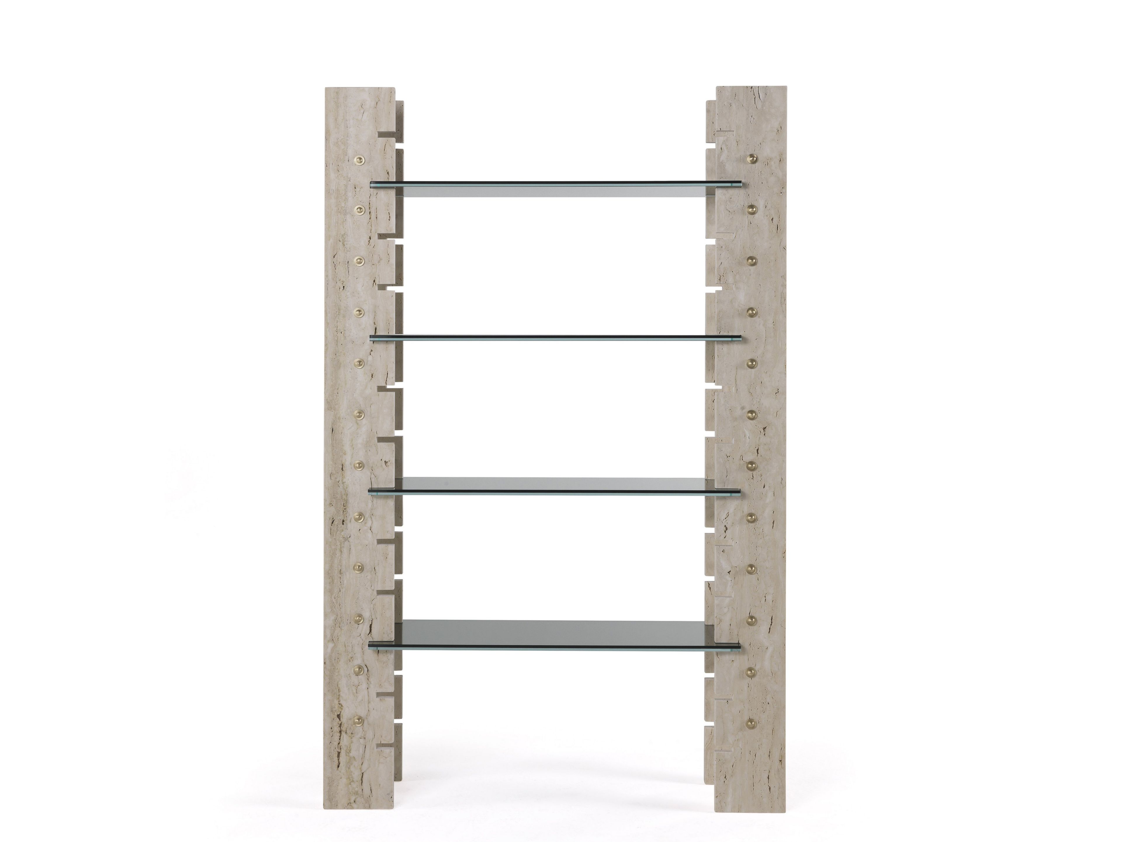 Книжный шкаф из травертина и стекла Gianfranco Ferré Home Fitzroy ARCH-00053509