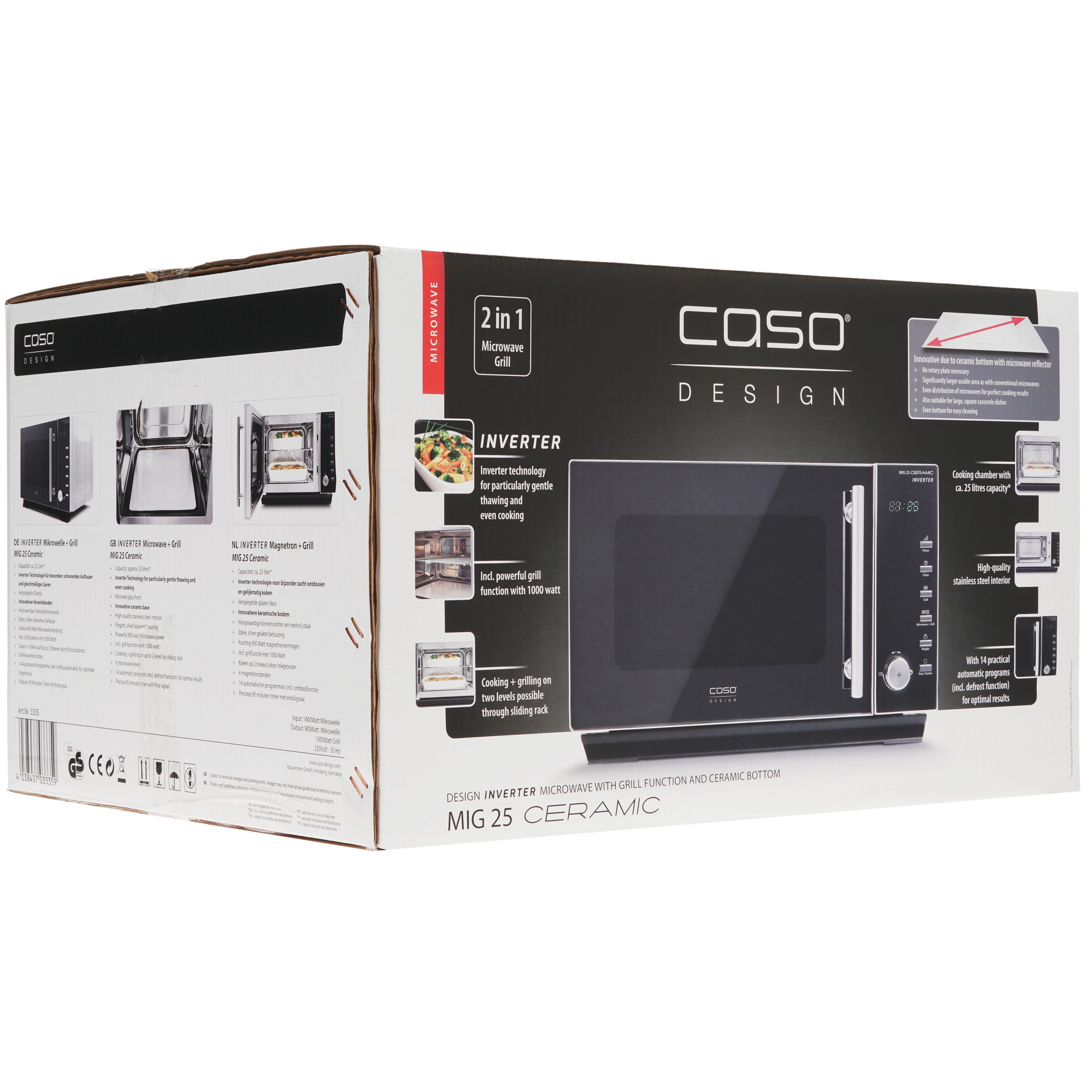 8195363 Микроволновая печь CASO MIG 25 Ceramic серебристый STDN-0151440 - Вид №9