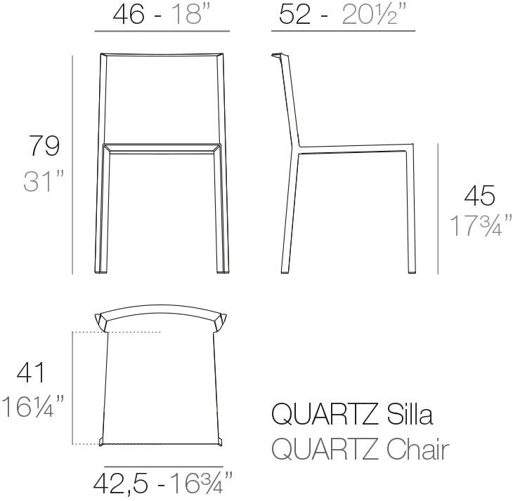 VONDOM Садовый стул из полиамида Quartz sun-id-1404269 - Вид №10
