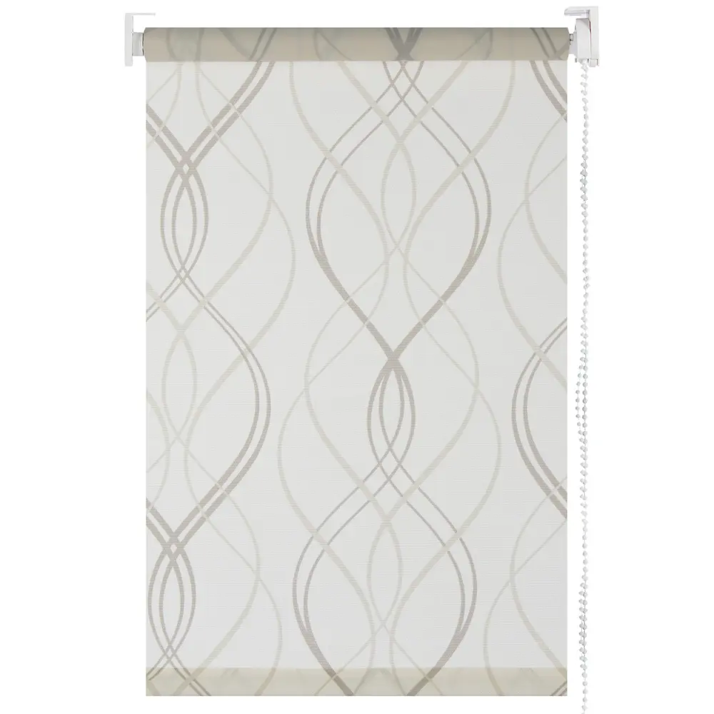 Штора рулонная «Волна» 140х190 см цвет бежевый PRAKTO Геометрия STLM-2139653