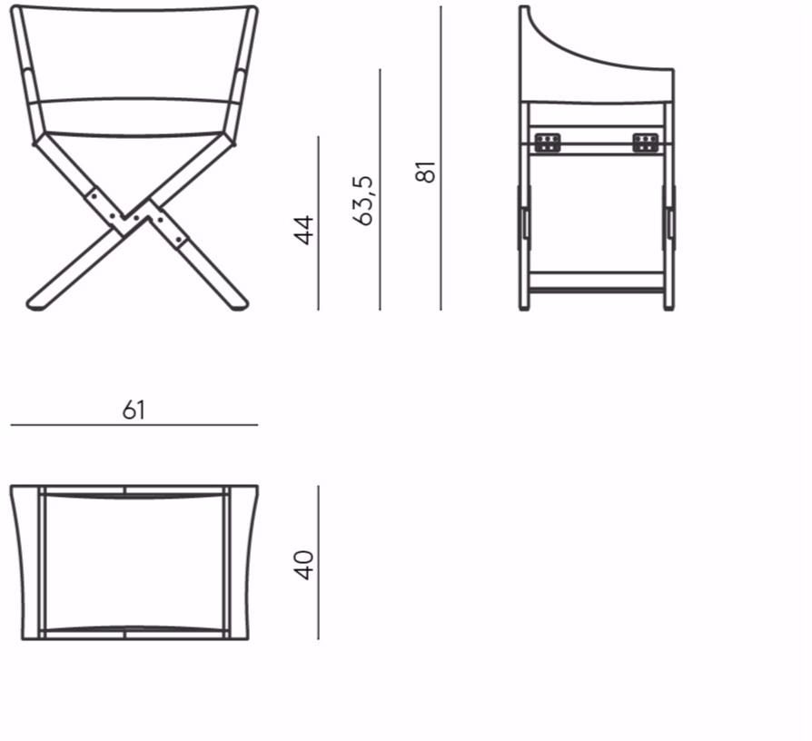 DE PADOVA Стул складной с подлокотниками sun-id-1368490 - Вид №3