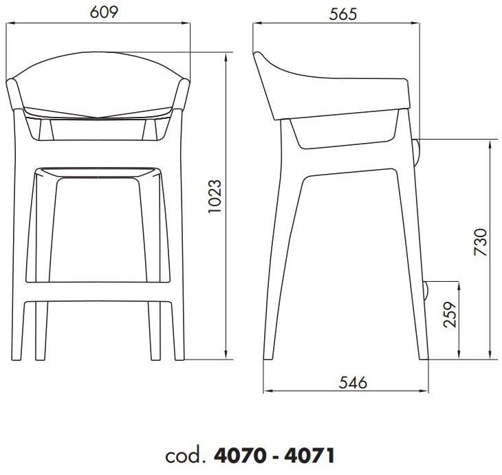ALMA DESIGN Табурет из полиэтилена Jo sun-id-1476183 - Вид №8