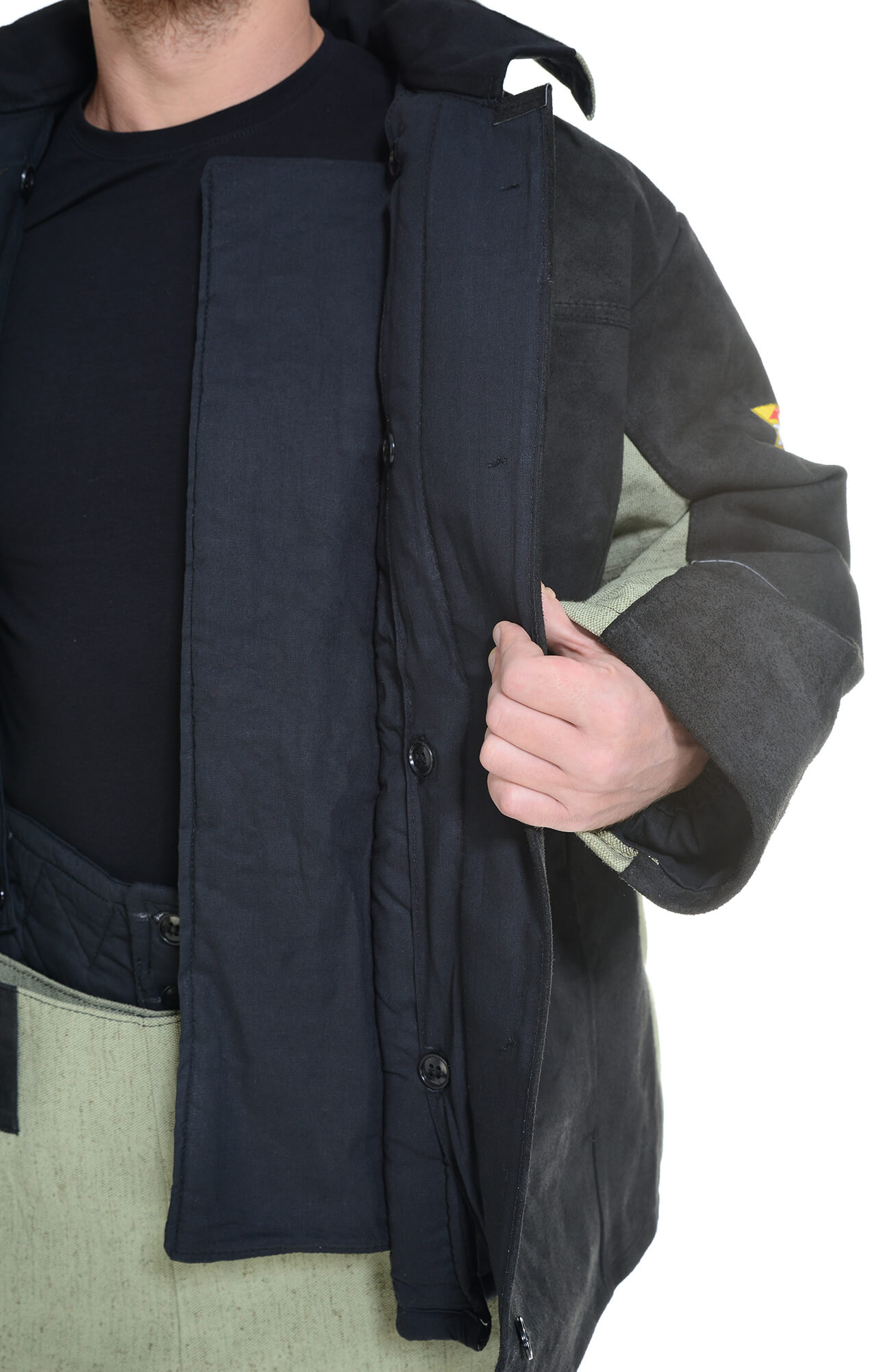 68916 Костюм брезентовый комбинированный cпилком со съемным утеплителем  Одежда для сварщиков  размер 60-62/182-188 Спецодежда  - Вид №10