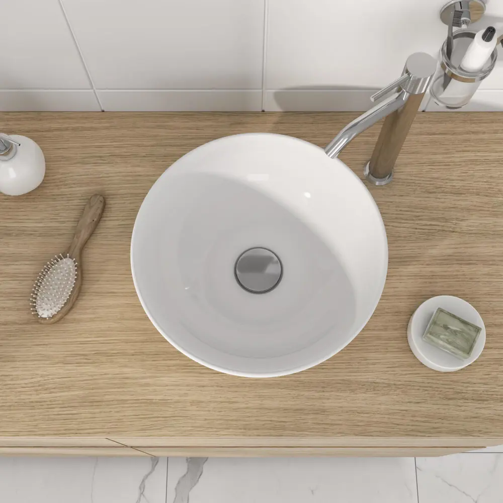 Sensea Essential — круглая керамическая раковина для современной ванной 85538218 STLM-1403880 - Вид №6