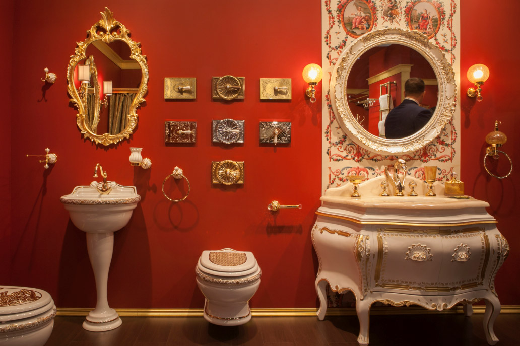 Тумба под раковину MIGLIORE Vittoria ML.VIT-BA115.BI.DO Bianco с декором.DOrato GM.VIT-BA115.BI.DO - Вид №4