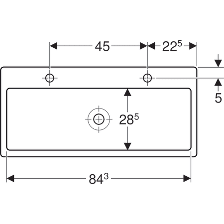 430200016 Раковина детская Geberit Bambini, на два смесителя Geberit  - Вид №2