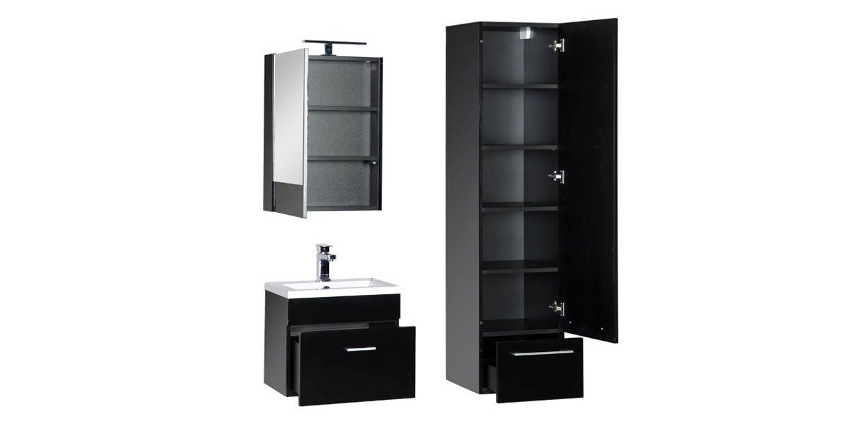 Комплект мебели Aquanet Нота 50 черный 00170885 - Вид №2