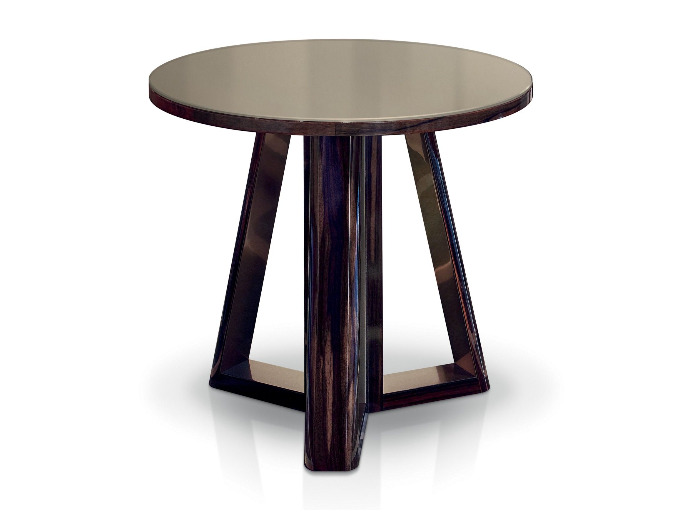 Круглый деревянный и стеклянный журнальный столик Sicis RAY ARCH-00102130