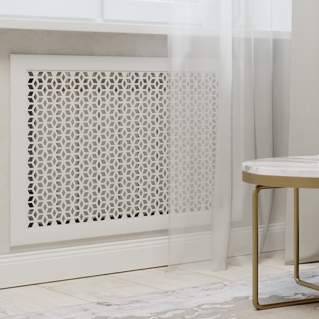 Экран для радиатора 150х60 см Илона белый STELLA STSR-1181 Standart - Вид №1