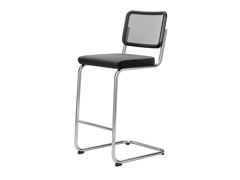 Мягкий консольный стул со спинкой из синтетической сетки THONET S 32 / S 64 ARCH-00047216