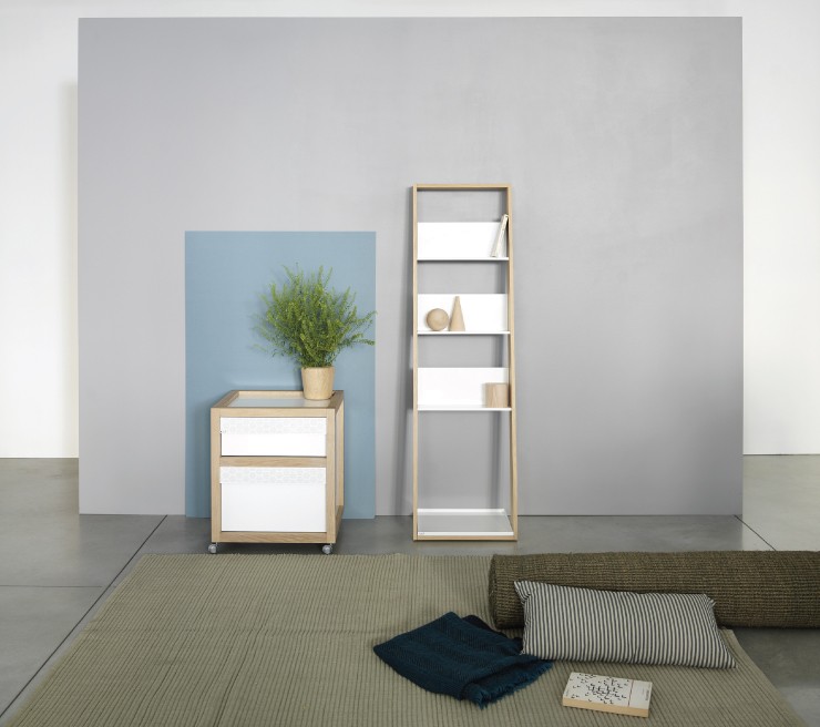 Ex.T Storage Lean Tall Стеллаж из дуба и алюминия EXLEANTALLROV  - Вид №4