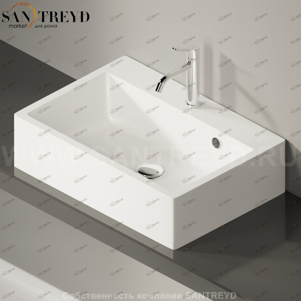 ACER720P1RZZ Накладная раковина на столешницу  прямоугольная Agape 