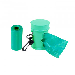 ПР0038146 Набор для улицы футляр+сменные пакеты, зеленый 2 рулона х 15шт Foxie