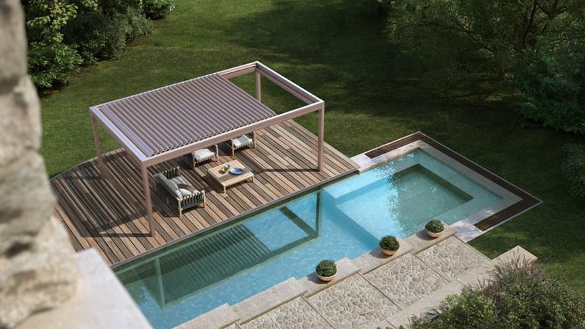 PRATIC F.lli ORIOLI Пристенная пергола со сдвижной крышкой Brera sun-id-1493613 - Вид №2