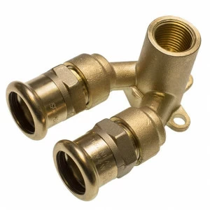 18478GZ221218 SANHA 8478GZ пресс-фитинг, бронза, водорозетка проходная разъемная 22x1/2x18 мм