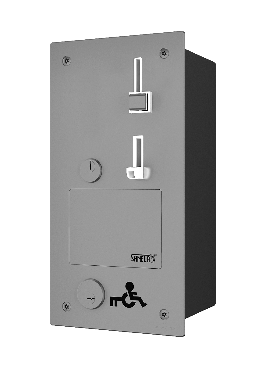 88405 Встроенный монетный и жетонный автомат для открывания двери с евро ключом, 24 В пост. SANELA 