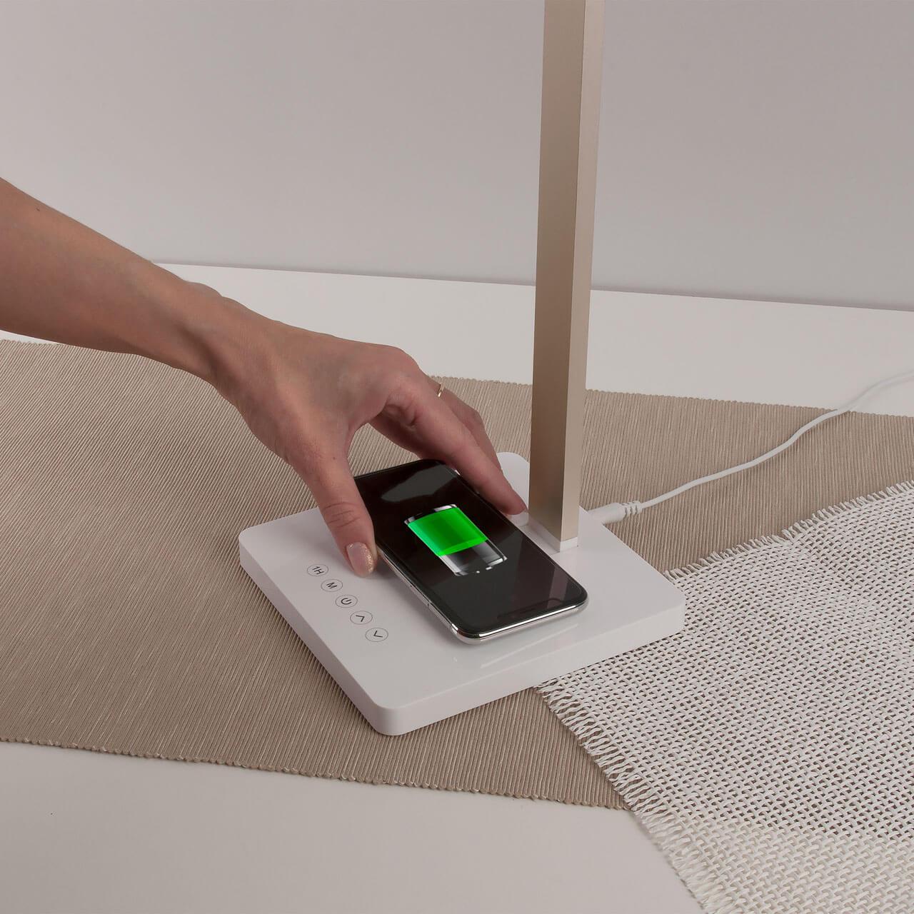 Лампа настольная белая с золотым Elektrostandard Lori 4690389112232 ELEKTROSTANDARD LORI 00-3908232 Белый;золото  - Вид №3