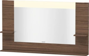 VE735302121 Зеркало с полочками сбоку и внизу Vero #VE7353 1400 x 142 мм Орех темный декор