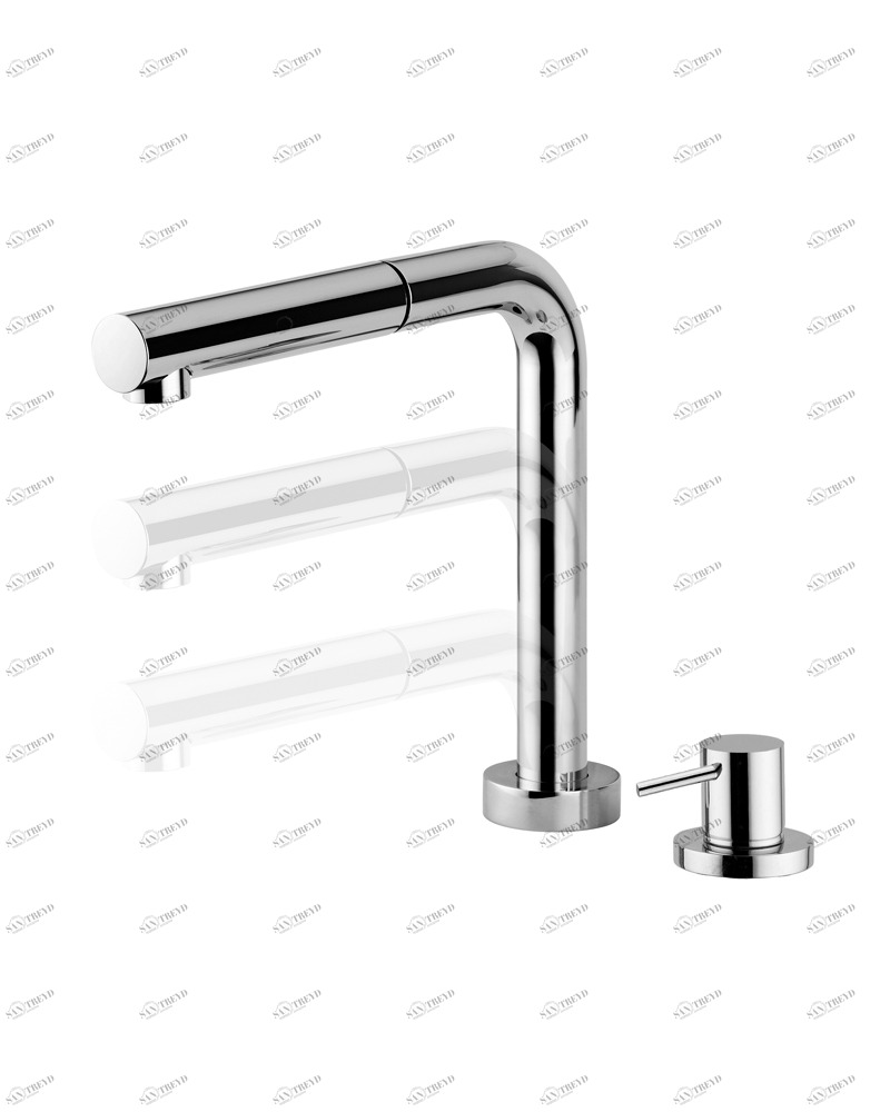 Латунь. 297. Miscelatore Cucina Sottofine Quadrodesign Brass