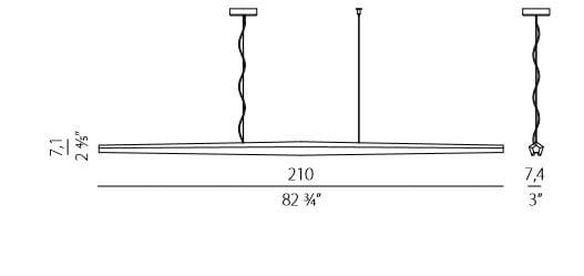 Алюминиевый светодиодный подвесной светильник Panzeri Viisi ARCH-00105413 - Вид №3