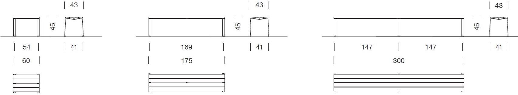 URBIDERMIS Деревянная скамейка без спинки Harpo sun-id-1432101 - Вид №1