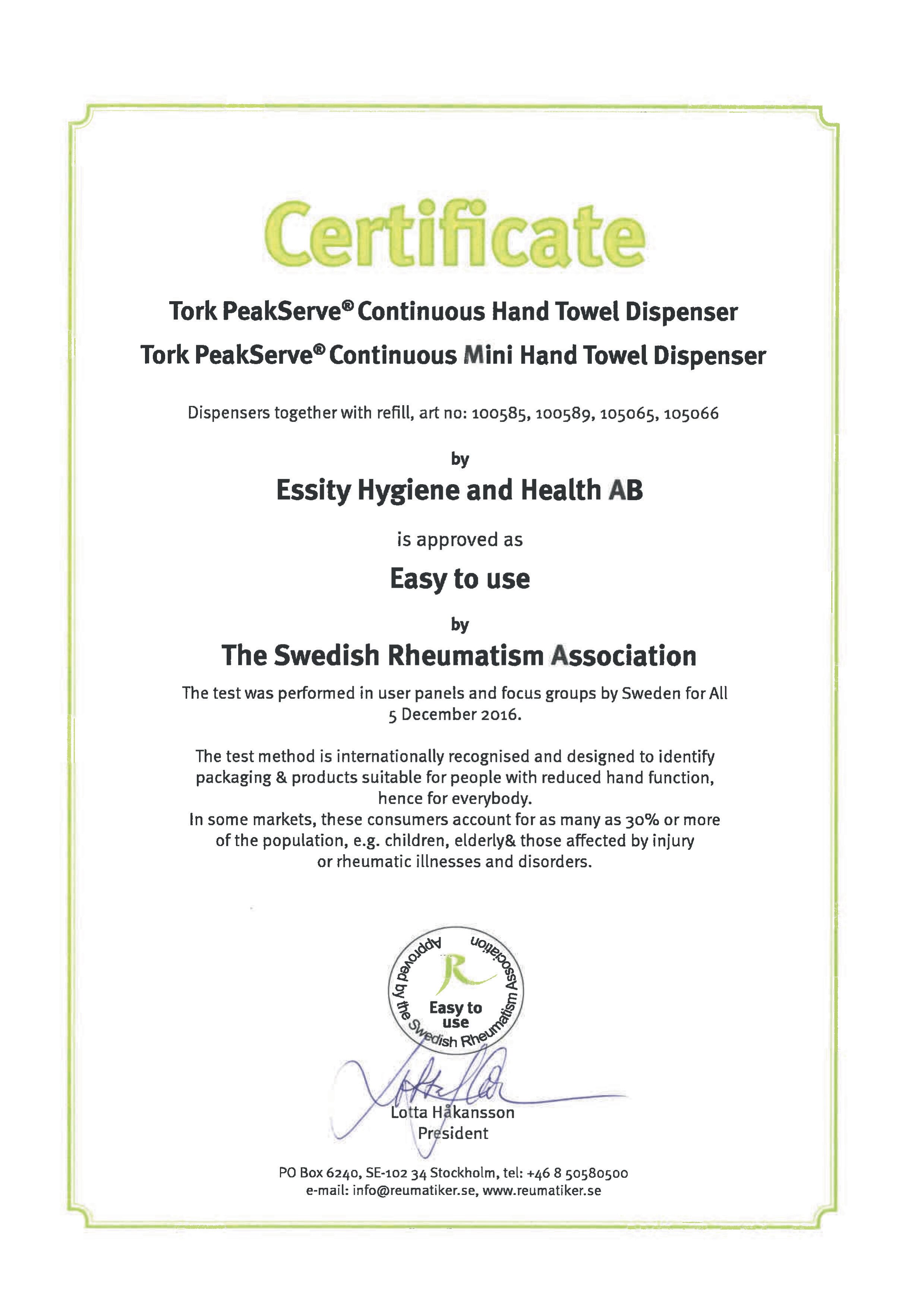 55255000 Мини-диспенсер для полотенец для рук Peakserve®, белый Tork  - Вид №6