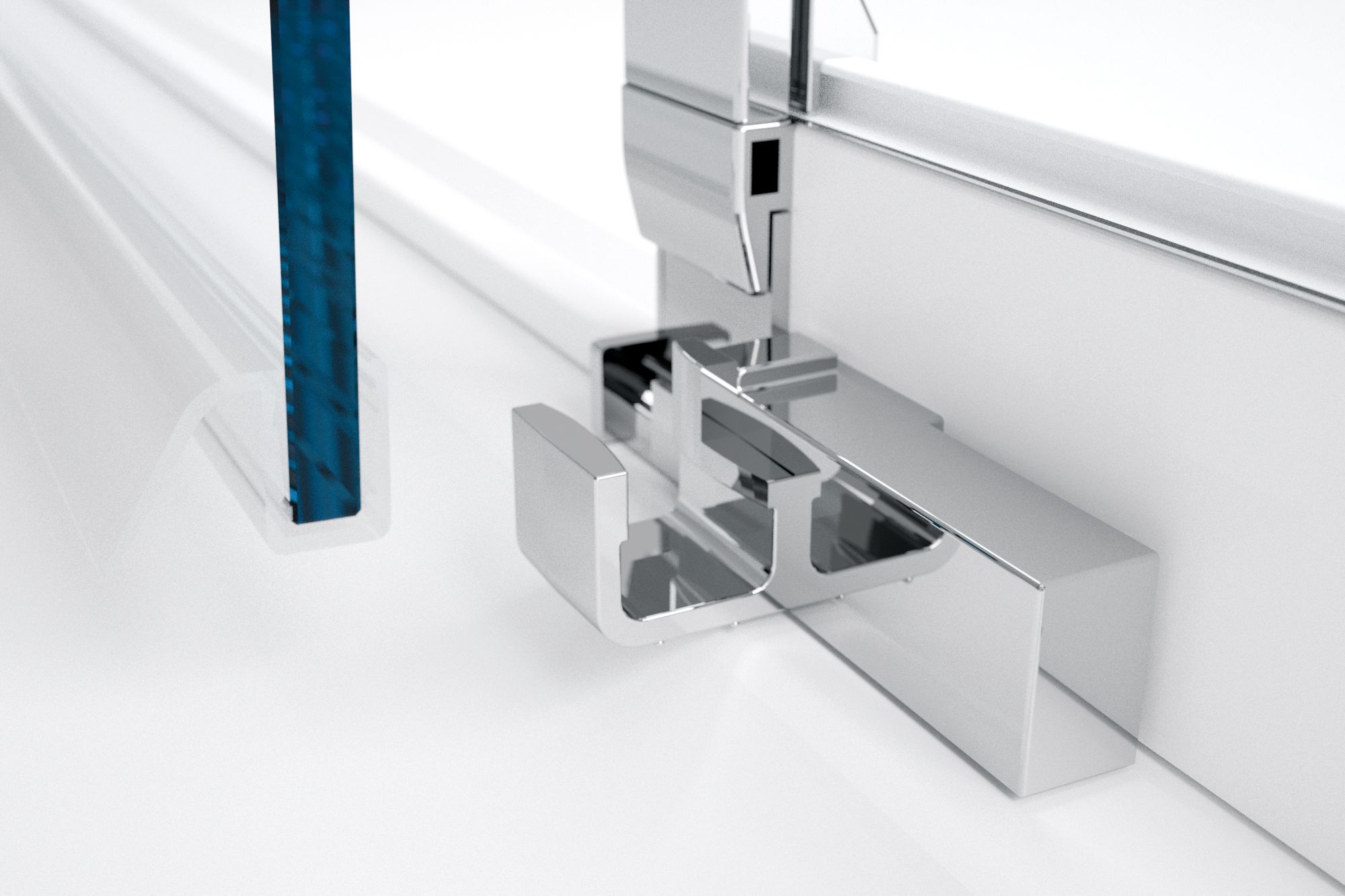 Угловая душевая кабина с распашной дверью Novellini Lunes ARCH-00091859 - Вид №3