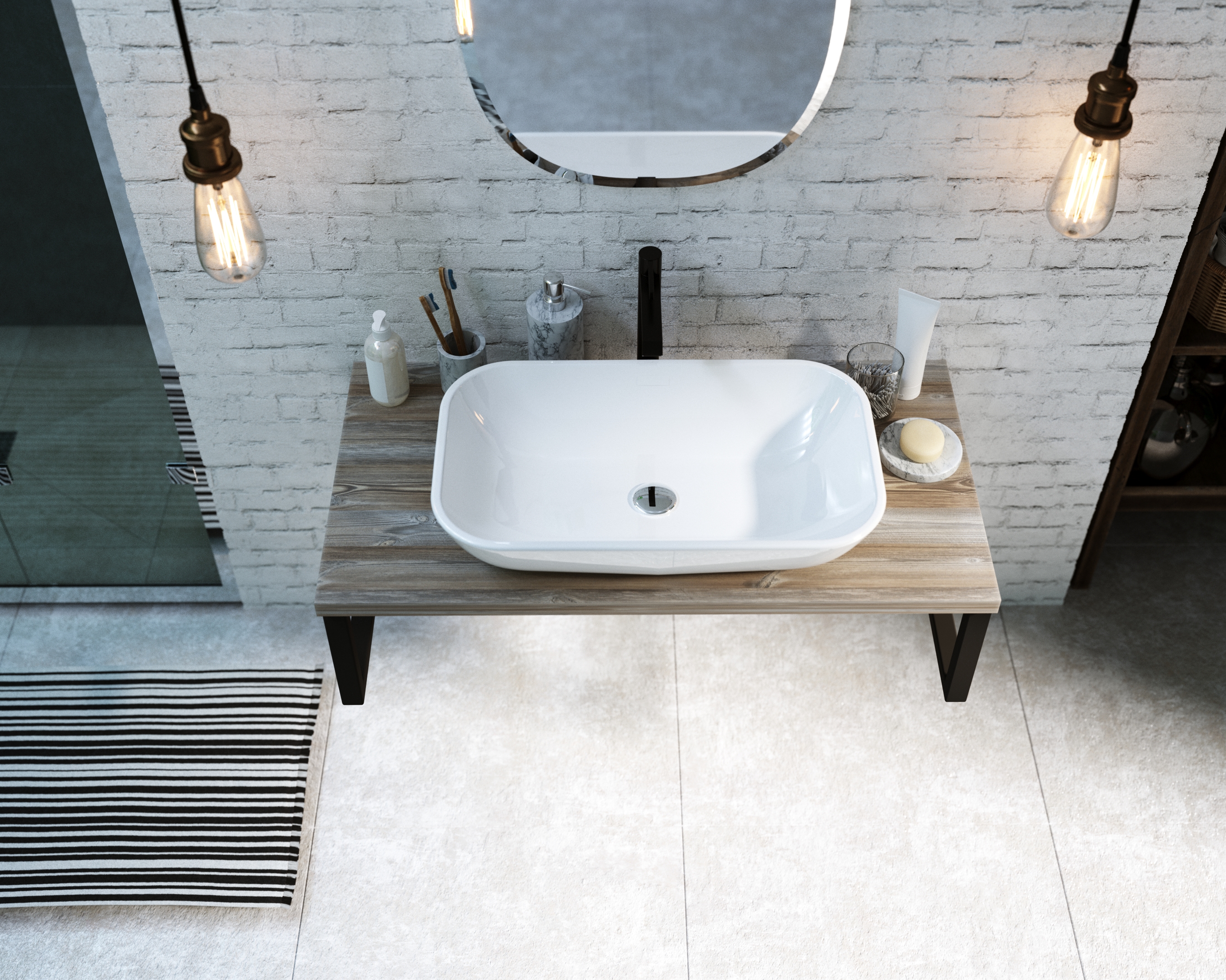 У85833 Столешница GRUNGE LOFT 80 Дуб Намибия 1 Marka GRUNGE LOFT  - Вид №1