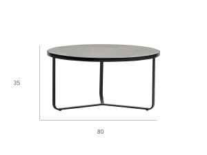 Круглый металлический садовый журнальный столик