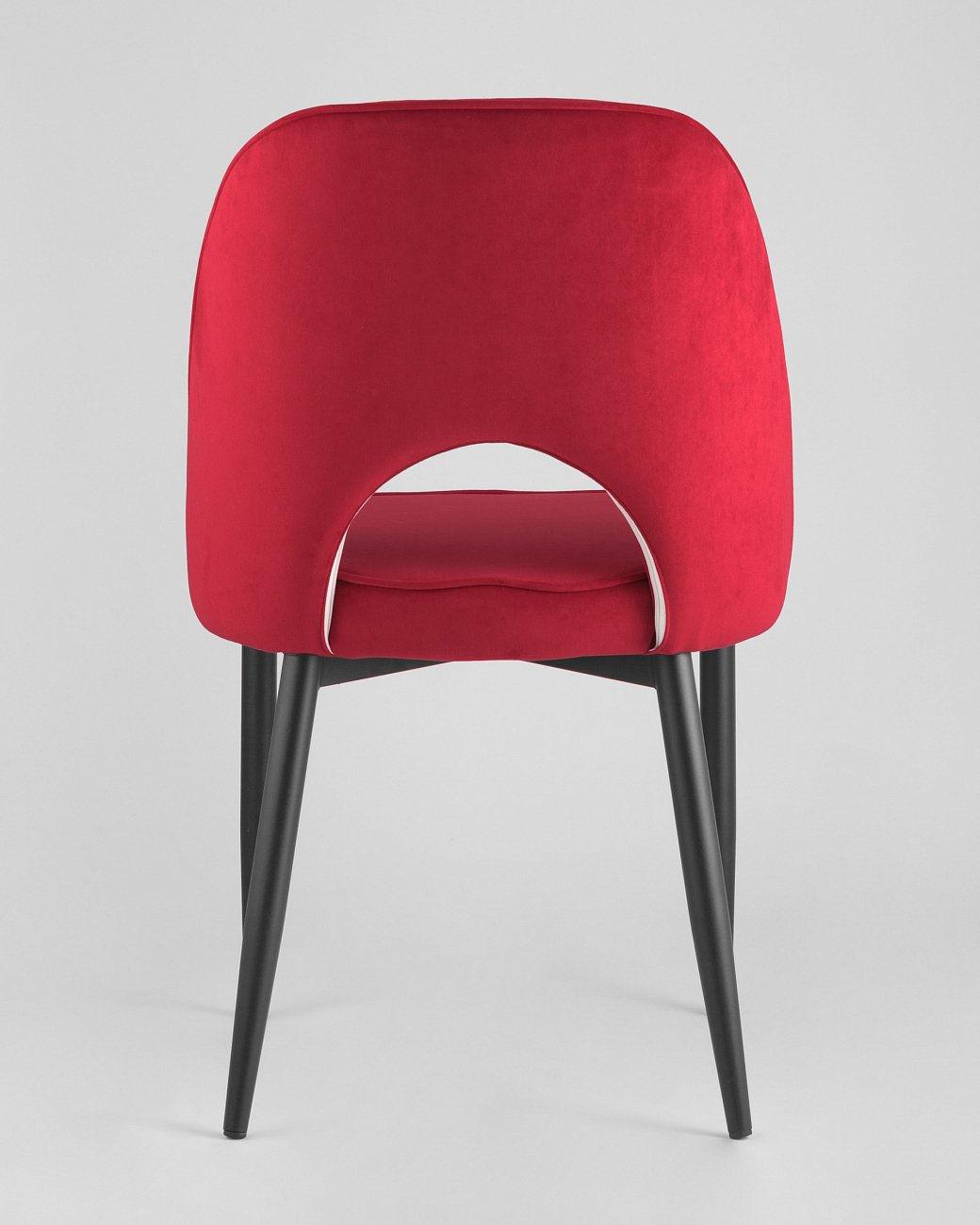 Стул со спинкой красный с черными металлическими ножками "Молли" STOOL GROUP ДИЗАЙНЕРСКИЕ 00-3881922 Красный  - Вид №4