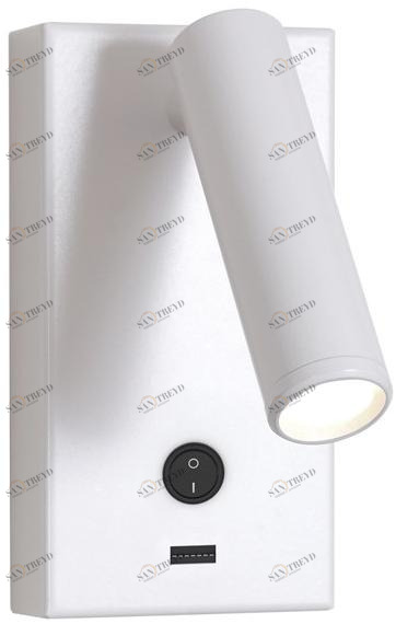 luxcambra Настенный светодиодный светильник из никеля с usb Manhattan sun-id-1451778