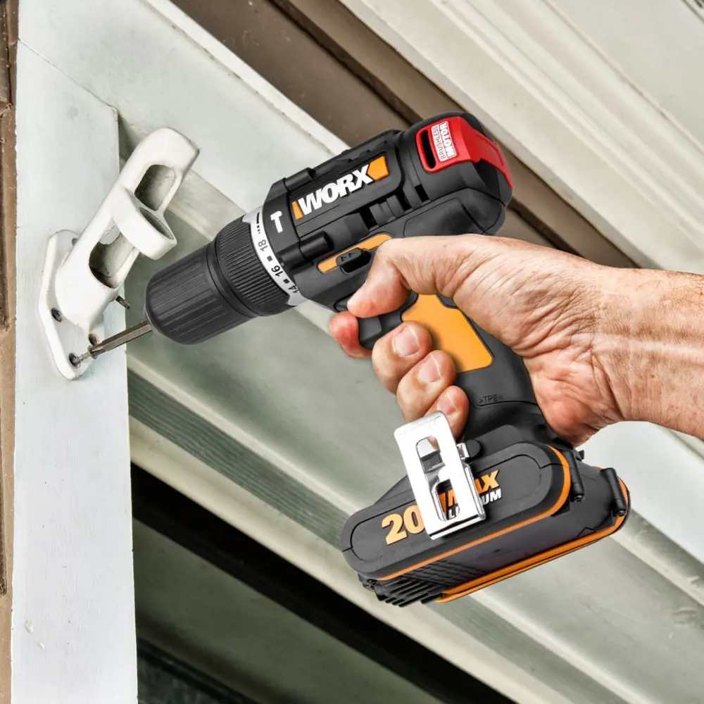 Дрель-шуруповерт бесщеточная ударная Worx WX367, 20 В Li-ion 2x1.5 Ач STLM-2074421 - Вид №9