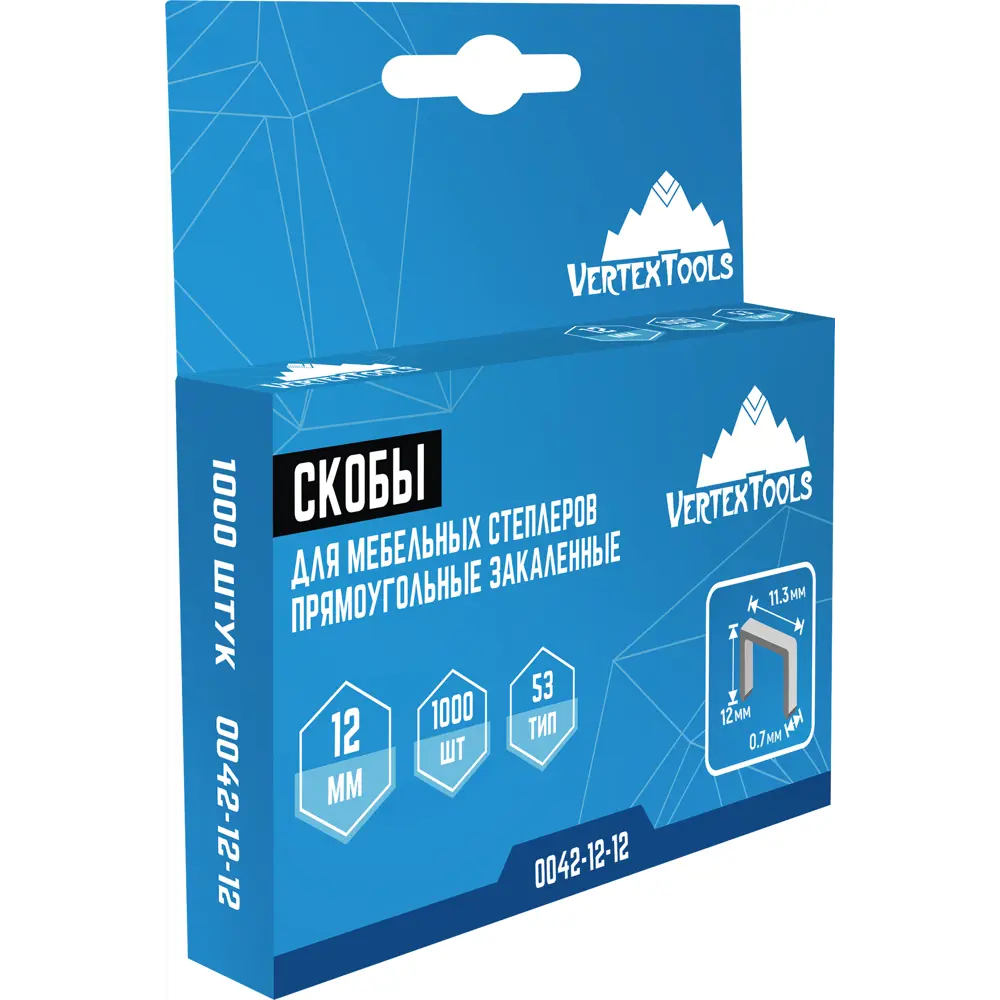 Скоба для степлера Vertextools тип 53/12 мм, 1000 шт STLM-2044167 - Вид №2