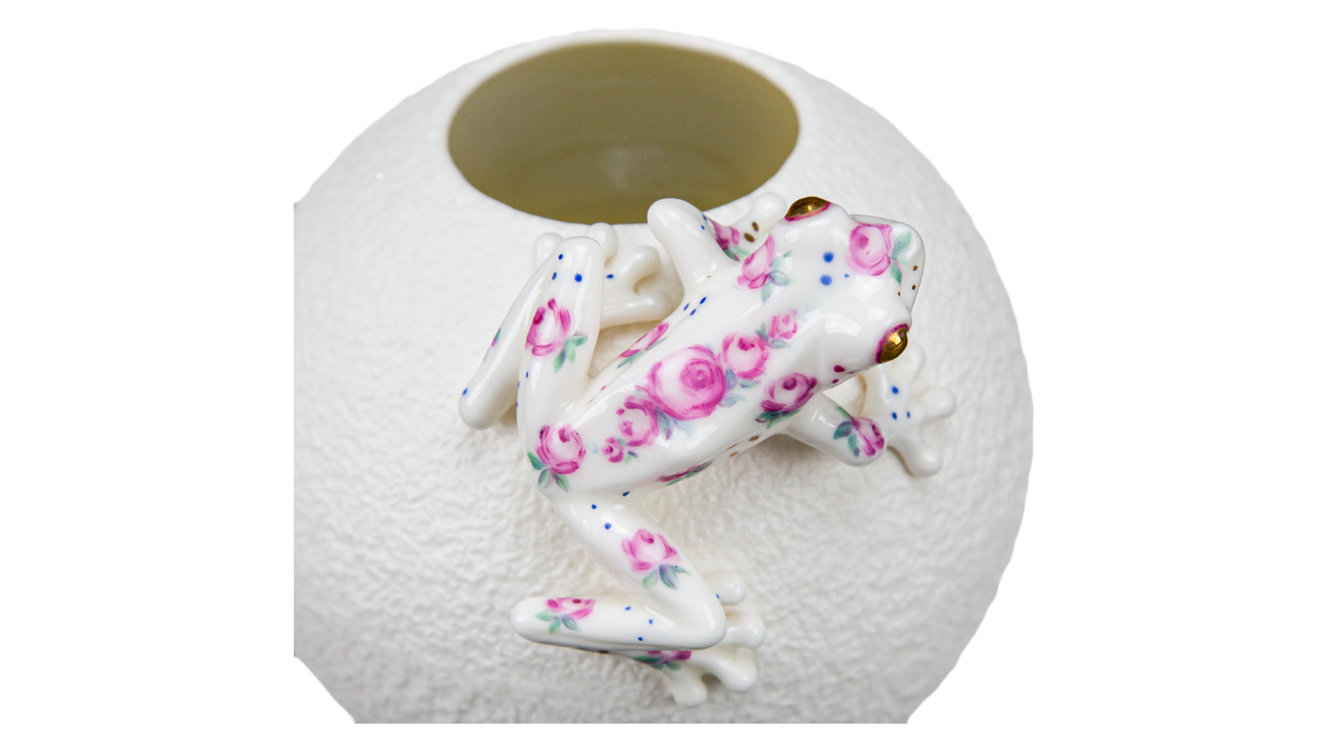 10647250 RUPOR manufactory Ваза Rupor "Лягушка" роспись,14см, фарфор Фарфор  - Вид №1