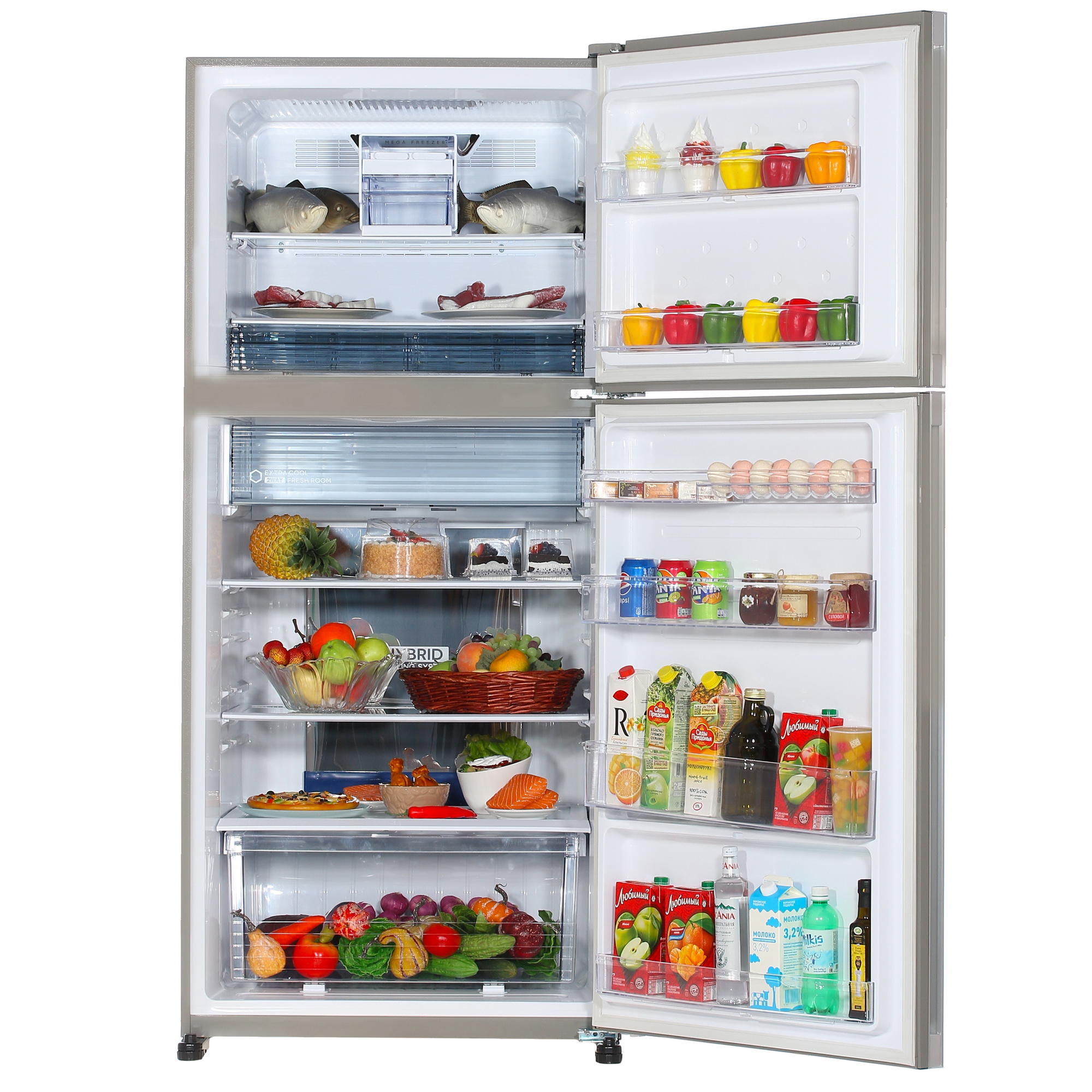 8117588 Холодильник с морозильником   Sharp SJXG55PMSL серебристый STDN-0002741 - Вид №6