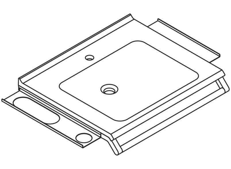 950.19.073 Комплект умывальника с ручкой, 2 полками и крючком HEWI USA Produkte  - Вид №2