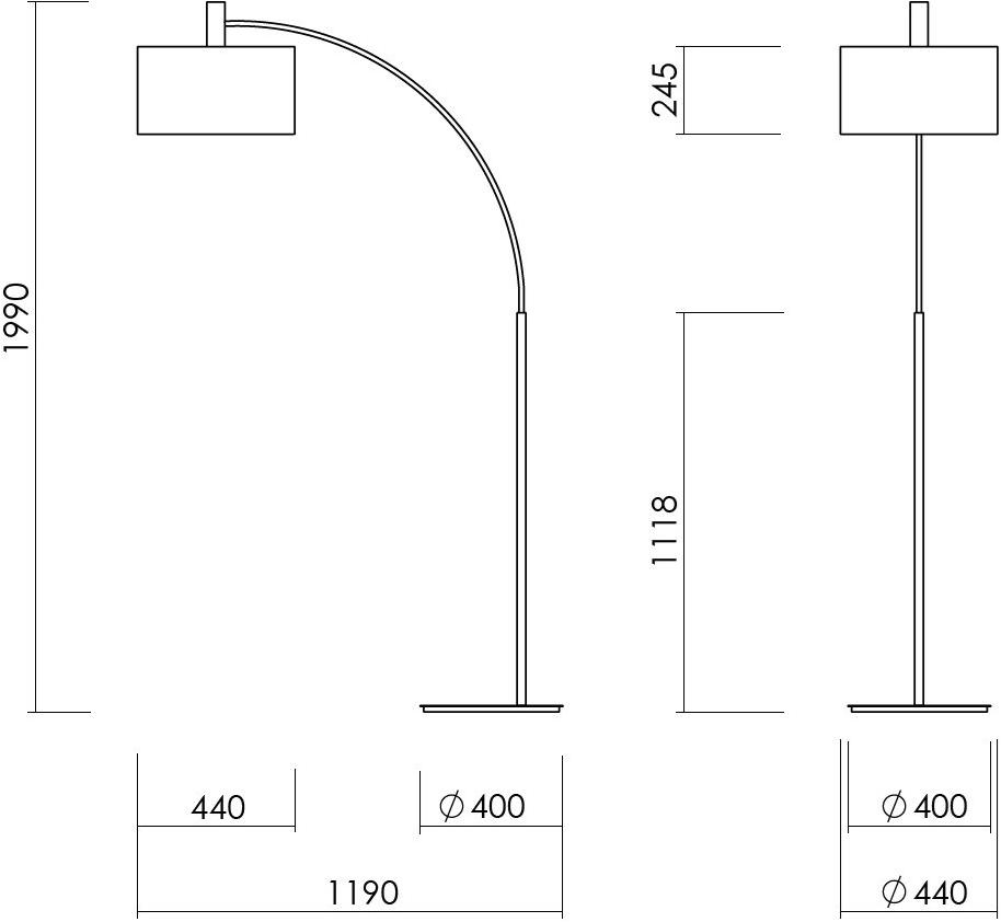 NEXO LUCE Светодиодный торшер из стали Oxen floor lamp 6634e0 - Вид №3