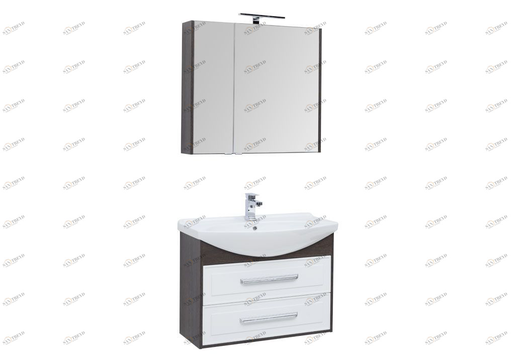 Мебель для ванной Aquanet Остин 85 дуб кантербери/белый 00211655