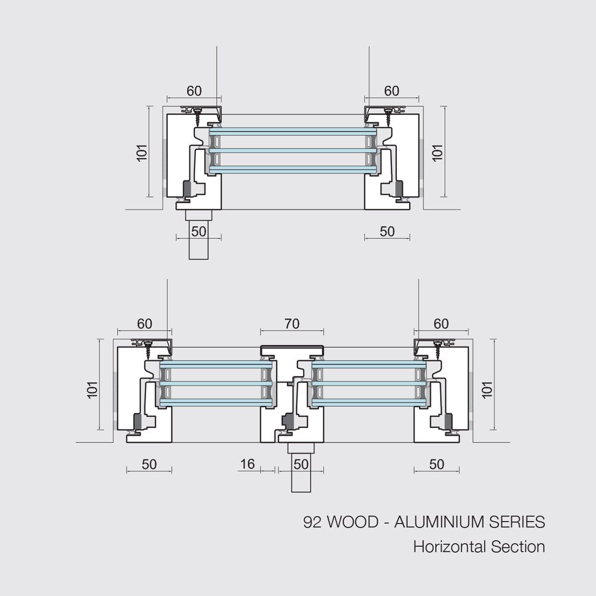 Деревянное окно с двойным остеклением Carminati Skyline System ARCH-00047345 - Вид №13