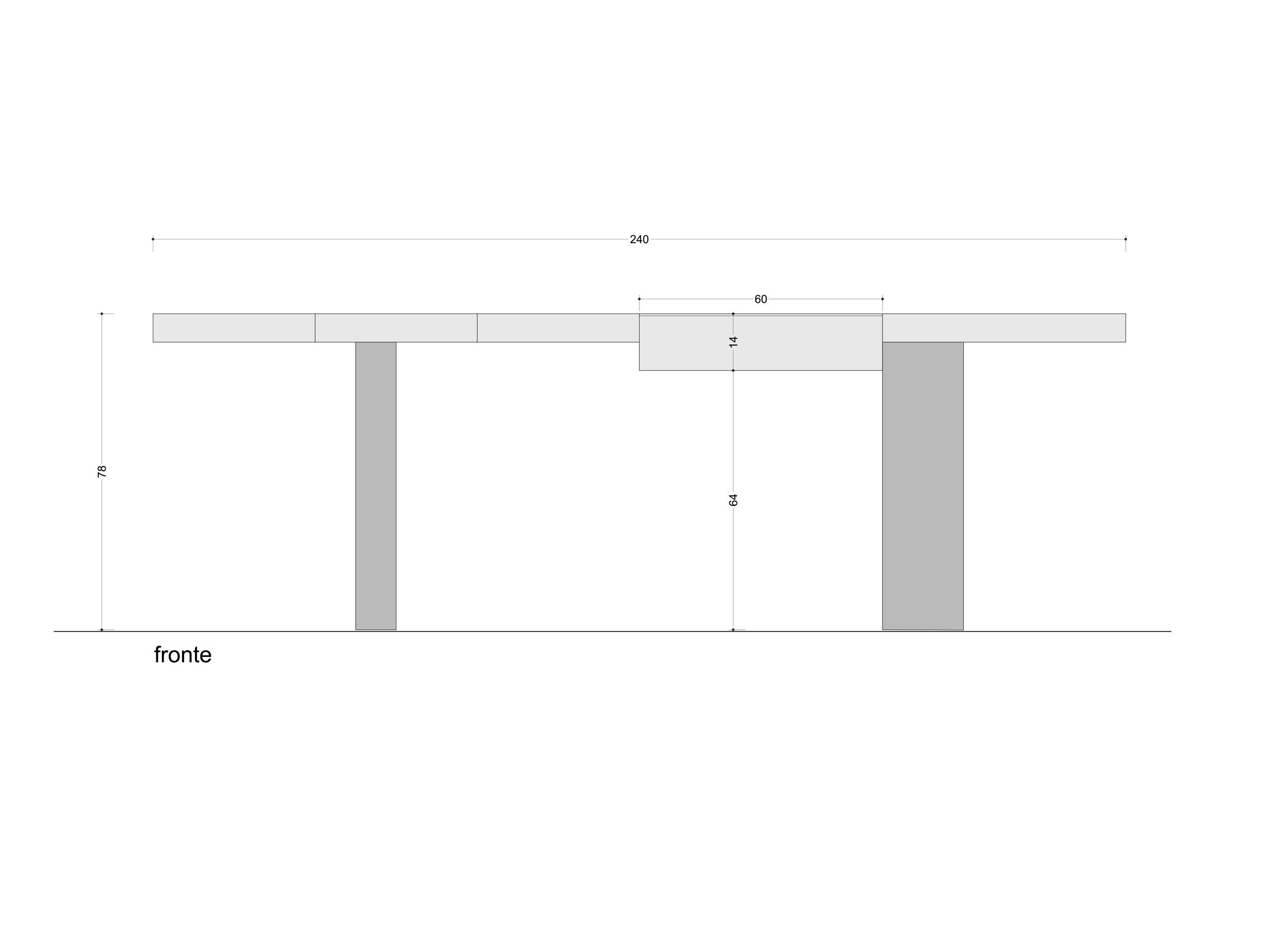 Деревянный прямоугольный стол с ящиком Disegno di Legno только ARCH-00133400 - Вид №13